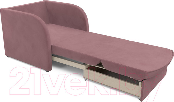 Изображение товара Кресло-кровать Mebel-Ars Малютка (велюр пудра НВ-178 18)