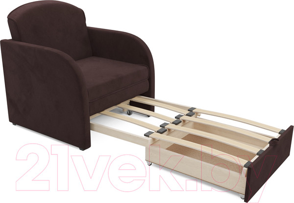Изображение товара Кресло-кровать Mebel-Ars Малютка (велюр шоколад HB-178 16)