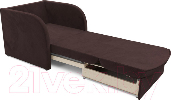 Изображение товара Кресло-кровать Mebel-Ars Малютка (велюр шоколад HB-178 16)