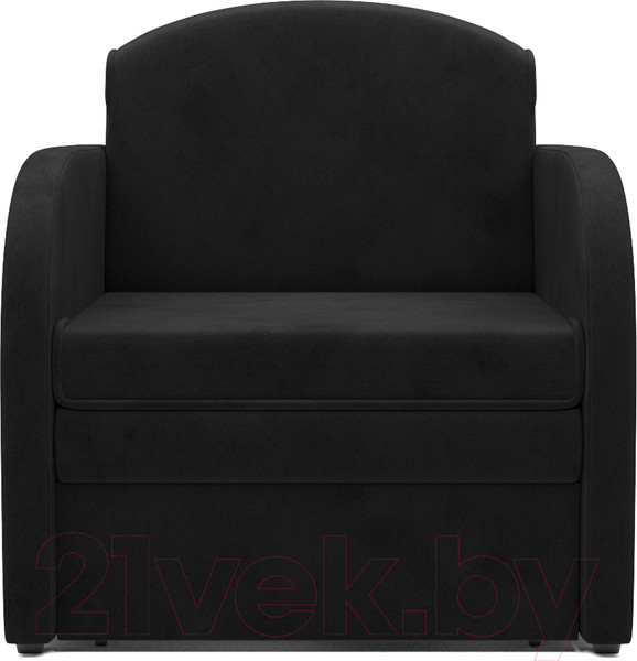 Изображение товара Кресло-кровать Mebel-Ars Малютка (велюр черный НВ-178 17)