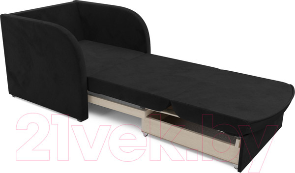 Изображение товара Кресло-кровать Mebel-Ars Малютка (велюр черный НВ-178 17)