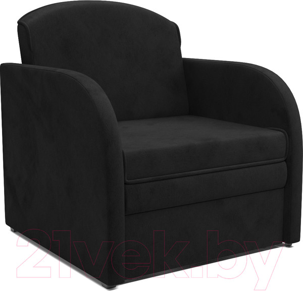 Изображение товара Кресло-кровать Mebel-Ars Малютка (велюр черный НВ-178 17)