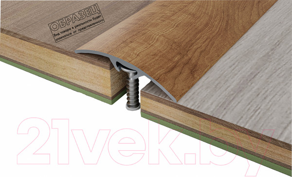 Изображение товара Порог Русский Профиль Разноуровневый с дюбелем 40мм 0.9м (дуб хельсинки)