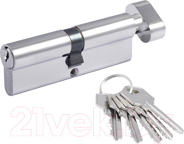 Изображение товара Цилиндровый механизм замка Нора-М ЛУВ-90 45/45 (хром)