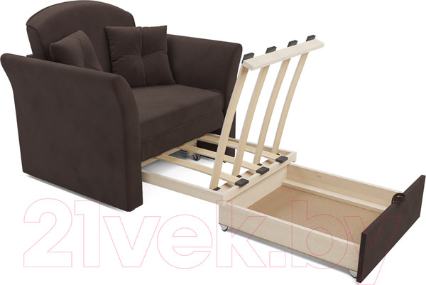 Изображение товара Кресло-кровать Mebel-Ars Малютка №2 (кордрой коричневый)