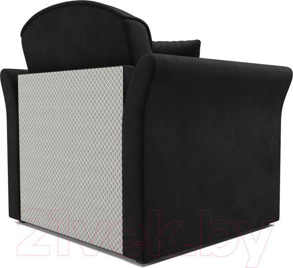 Изображение товара Кресло-кровать Mebel-Ars Малютка №2 (велюр черный НВ-178 17)