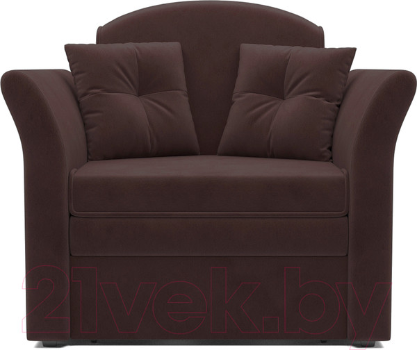 Изображение товара Кресло-кровать Mebel-Ars Малютка №2 (велюр шоколад HB-178 16)
