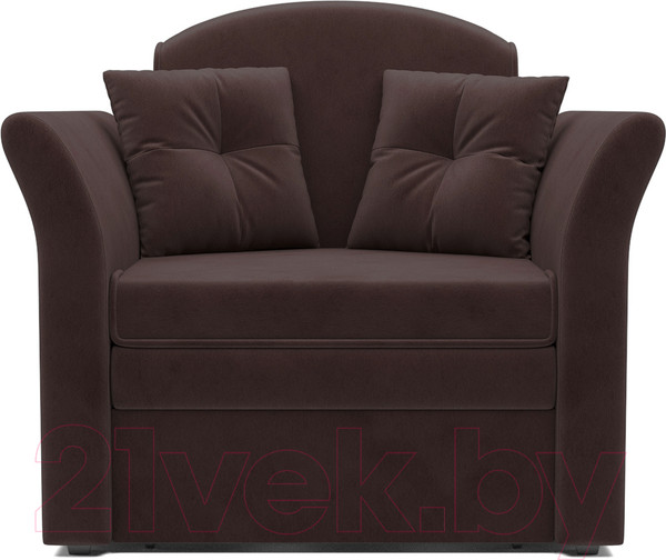 Изображение товара Кресло-кровать Mebel-Ars Малютка №2 (велюр молочный шоколад НВ-178 13)
