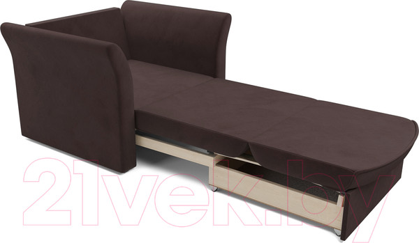 Изображение товара Кресло-кровать Mebel-Ars Малютка №2 (велюр молочный шоколад НВ-178 13)