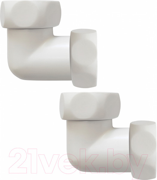 Комплект фитингов для полотенцесушителя Luxon 1"x1" г/г 740SCH1010Ral9016 — фото 3