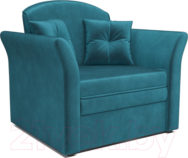 Изображение товара Кресло-кровать Mebel-Ars Малютка №2 (бархат сине-зеленый Star Velvet 43 Black Green)