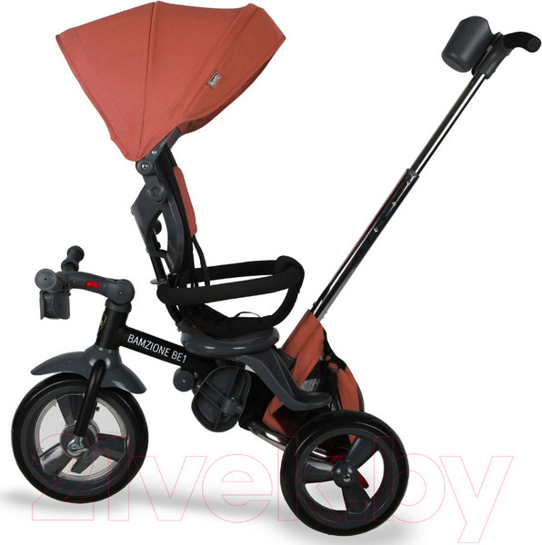 Изображение товара Трехколесный велосипед с ручкой Nuovita Bamzione BE1 (терракотовый)