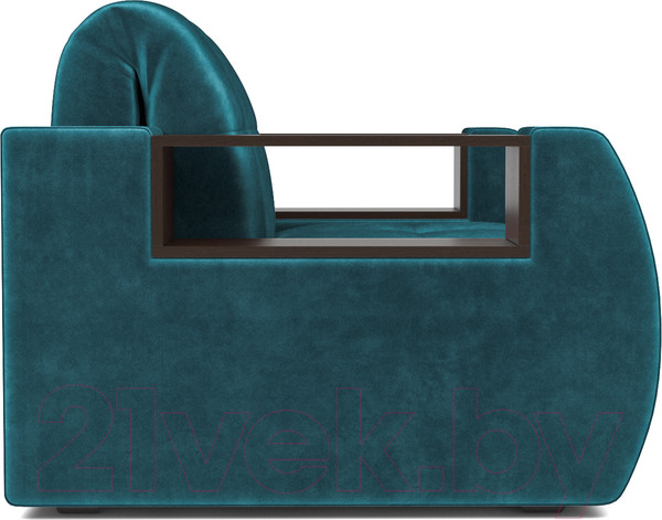 Изображение товара Кресло-кровать Mebel-Ars Барон №3 (бархат сине-зеленый Star Velvet 43 Black Green)