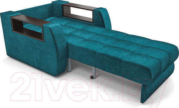 Изображение товара Кресло-кровать Mebel-Ars Барон №3 (бархат сине-зеленый Star Velvet 43 Black Green)