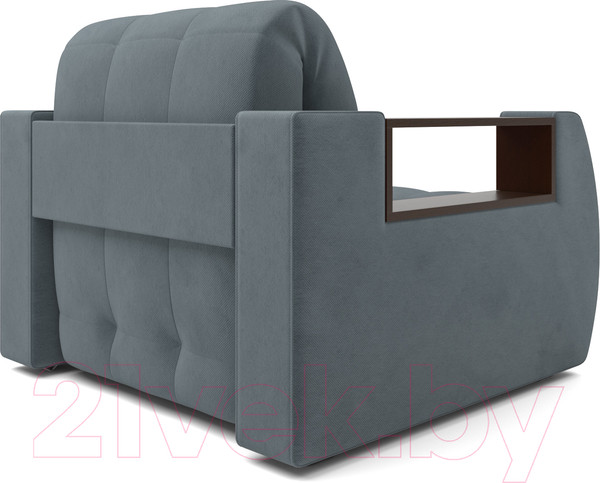 Изображение товара Кресло-кровать Mebel-Ars Барон №3 (велюр серо-синий HB-178 26)