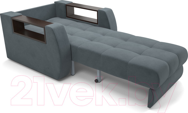 Изображение товара Кресло-кровать Mebel-Ars Барон №3 (велюр серо-синий HB-178 26)