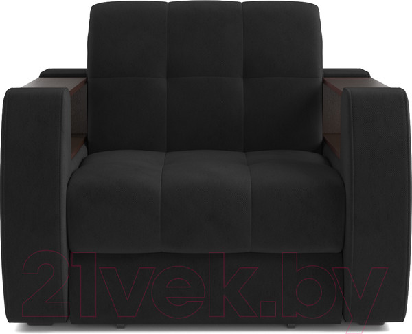 Изображение товара Кресло-кровать Mebel-Ars Барон №3 (велюр черный HB-178 17)