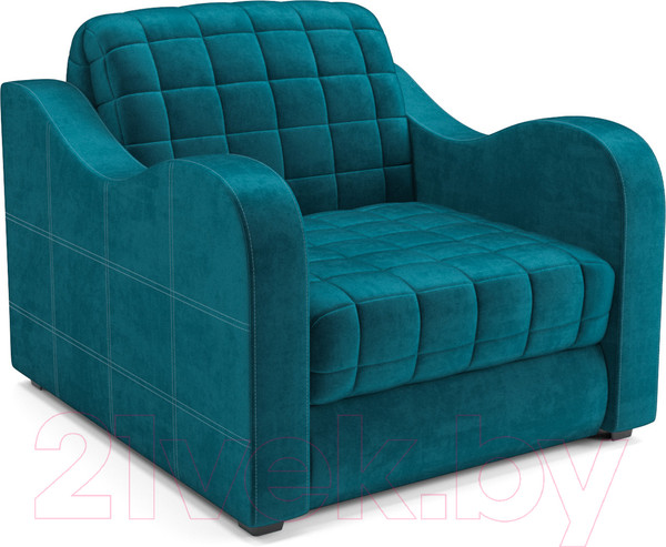 Изображение товара Кресло-кровать Mebel-Ars Барон №4 (бархат сине-зеленый Star Velvet 43 Black Green)