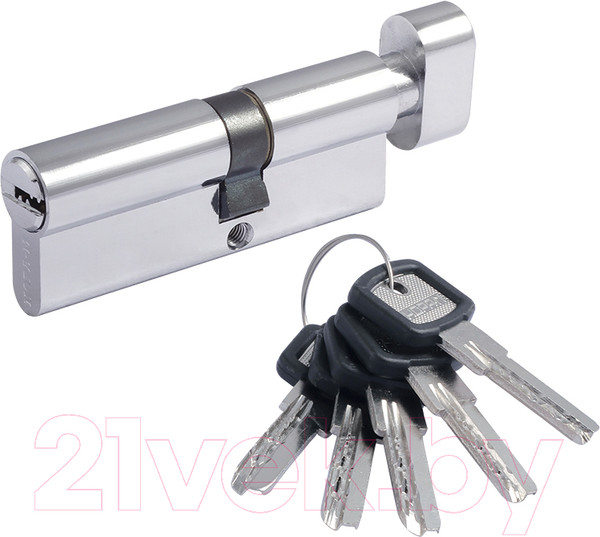 Изображение товара Цилиндровый механизм замка Нора-М ЛПУВ.УК-90 55/35в (хром)