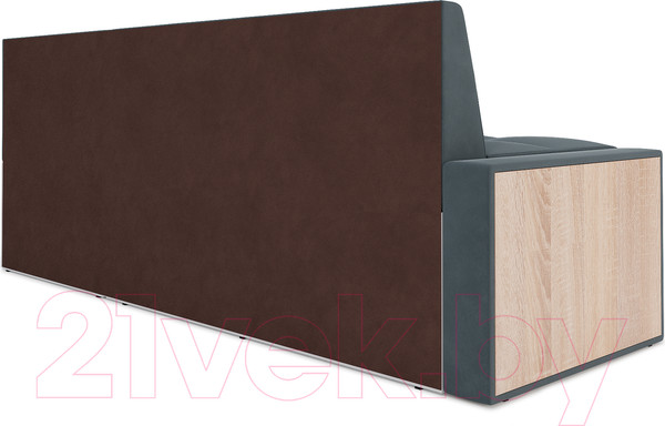 Изображение товара Уголок кухонный мягкий Mebel-Ars Таллин правый 210x83x140 (велюр серо-синий HB-178 26)