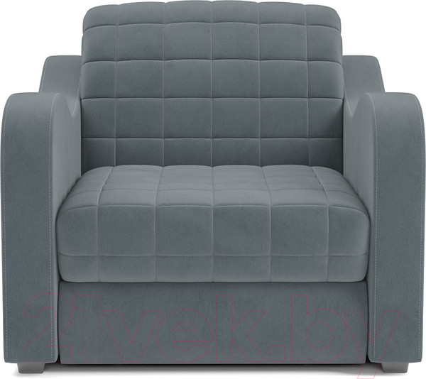 Изображение товара Кресло-кровать Mebel-Ars Барон №4 (велюр серо-синий HB-178 26)