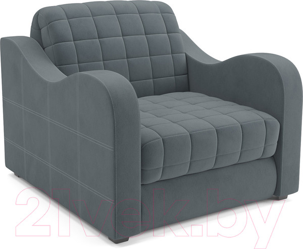 Изображение товара Кресло-кровать Mebel-Ars Барон №4 (велюр серо-синий HB-178 26)
