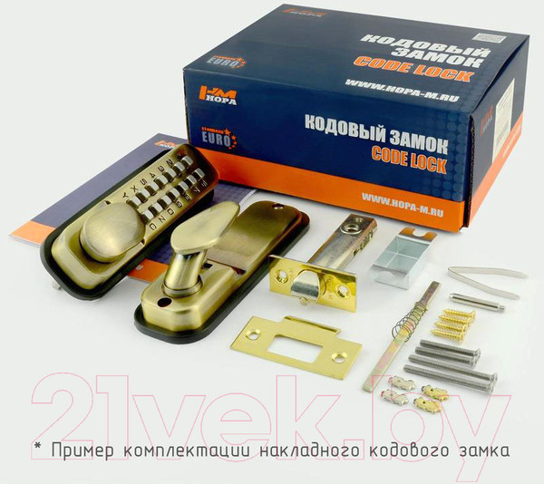 Изображение товара Замок накладной Нора-М 101 (старая медь)