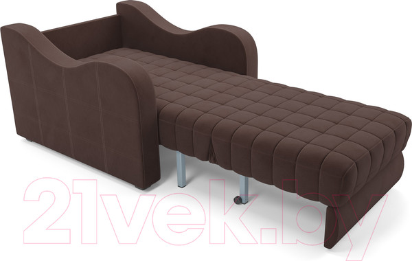 Изображение товара Кресло-кровать Mebel-Ars Барон №4 (велюр молочный шоколад НВ-178 13)
