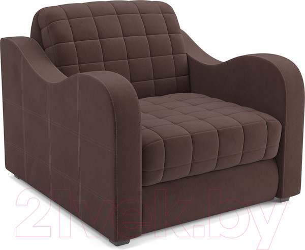 Изображение товара Кресло-кровать Mebel-Ars Барон №4 (велюр молочный шоколад НВ-178 13)