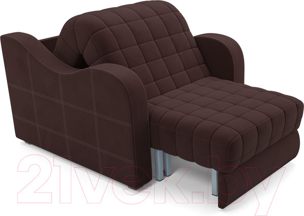 Изображение товара Кресло-кровать Mebel-Ars Барон №4 (велюр шоколад HB-178 16)