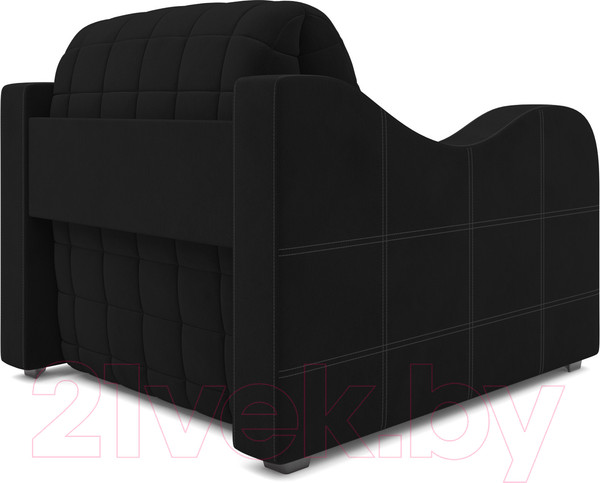 Изображение товара Кресло-кровать Mebel-Ars Барон №4 (велюр черный HB-178 17)