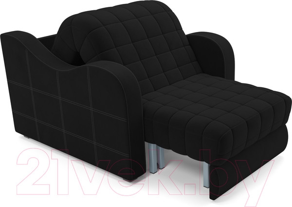 Изображение товара Кресло-кровать Mebel-Ars Барон №4 (велюр черный HB-178 17)