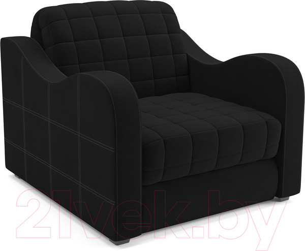 Изображение товара Кресло-кровать Mebel-Ars Барон №4 (велюр черный HB-178 17)
