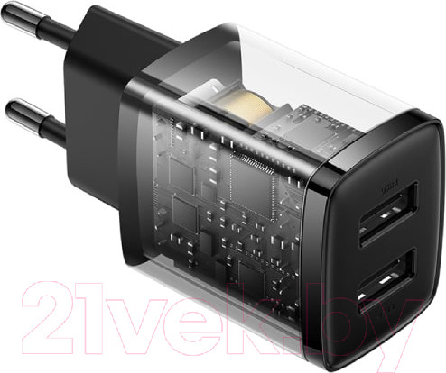 Изображение товара Адаптер питания сетевой Baseus Compact Charger 2U 10.5W EU / CCXJ010201 (черный)