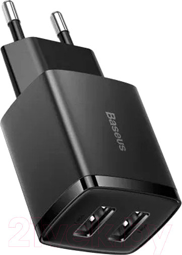 Изображение товара Адаптер питания сетевой Baseus Compact Charger 2U 10.5W EU / CCXJ010201 (черный)