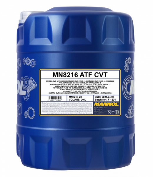 Изображение товара Трансмиссионное масло Mannol CVT OEM / MN8216-20 (20л)
