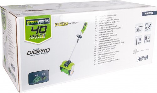 Изображение товара Снегоуборщик аккумуляторный Greenworks GD40SS 40V / 2600807 (без АКБ и ЗУ)