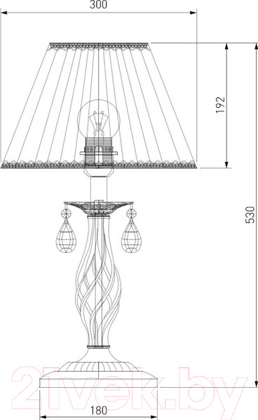 Изображение товара Прикроватная лампа Евросвет Amelia 10054/1 (бело-золотой)