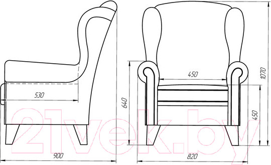 Изображение товара Кресло мягкое Lama мебель Орлеан (Ultra Forest)