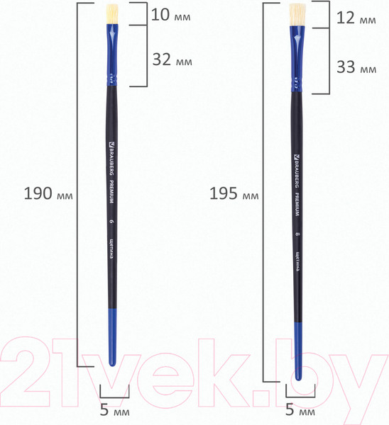 Изображение товара Набор кистей Brauberg Premium / 201023 (10шт)