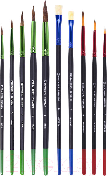 Изображение товара Набор кистей Brauberg Premium / 201023 (10шт)