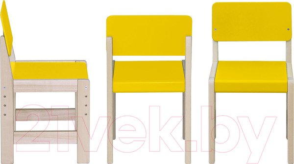 Изображение товара Стул детский Элегия Регулируемый (желтый/лак)