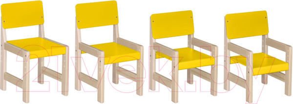 Изображение товара Стул детский Элегия Регулируемый (желтый/лак)