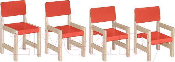 Изображение товара Стул детский Элегия Регулируемый (красный/лак)