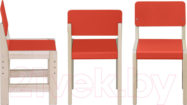 Изображение товара Стул детский Элегия Регулируемый (красный/лак)
