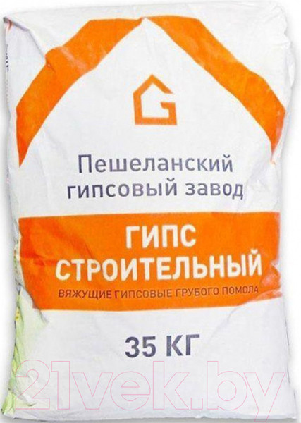 Изображение товара Гипс строительный Пешелань Пешелань (35кг)