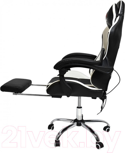 Изображение товара Кресло геймерское Calviano Avanti Ultimato с подножкой (черный/белый/черный)