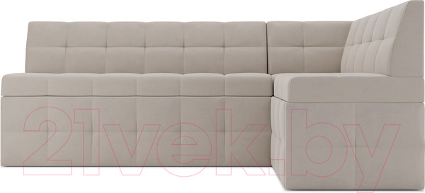 Изображение товара Уголок кухонный мягкий Mebel-Ars Атлантис правый 212x84x135 (бежевый Star Velvet 6 Light Beige)
