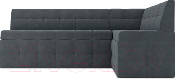 Изображение товара Уголок кухонный мягкий Mebel-Ars Атлантис правый 212x84x135 (велюр серо-синий HB-178 26)