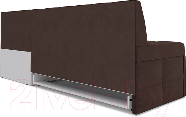 Изображение товара Уголок кухонный мягкий Mebel-Ars Атлантис правый 212x84x135 (велюр молочный шоколад НВ-178 13)
